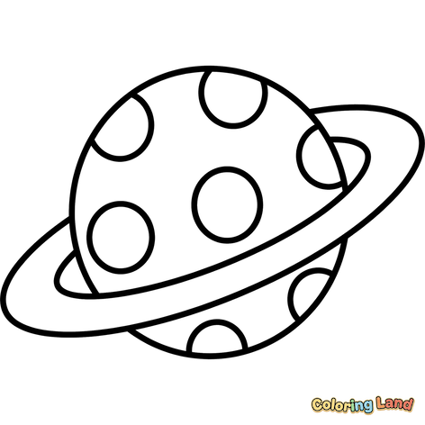 Fläckig planet med ringar