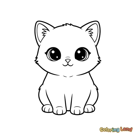 Gattino Carino con Grandi Occhi