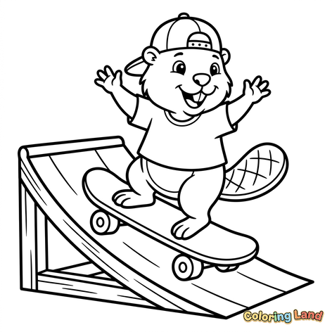 Skateboard-Biber