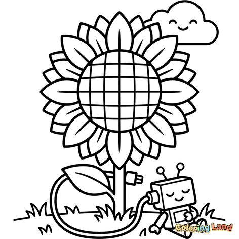 Robot Charging from Sunflower