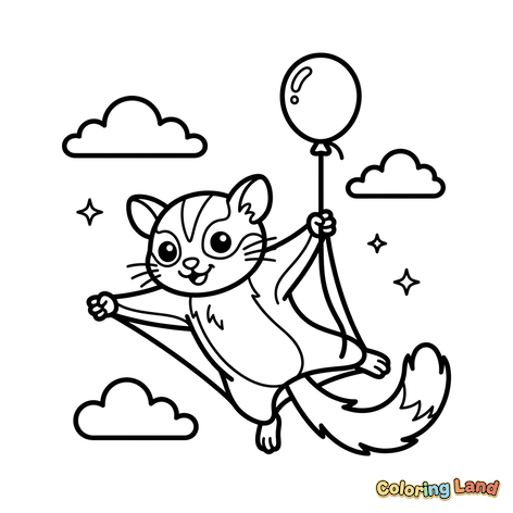 Possum volant avec un ballon