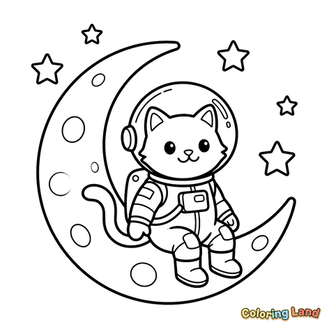 Gato Astronauta en la Luna