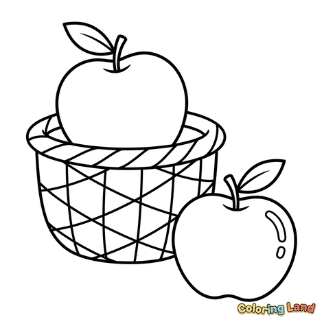 Pommes dans un Panier