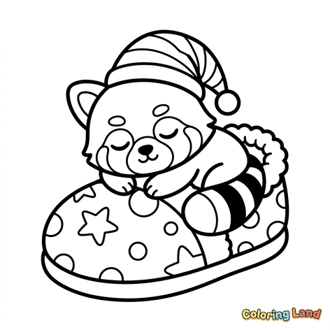 Bébé Panda Roux Endormi