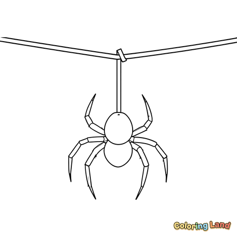 Spider Hanging from a Web