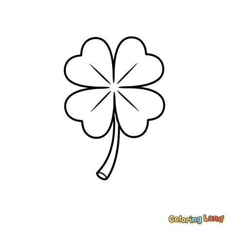 Symbole de Chance Trèfle à Quatre Feuilles