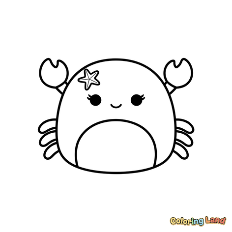 Kepiting Lucu dengan Bintang Laut