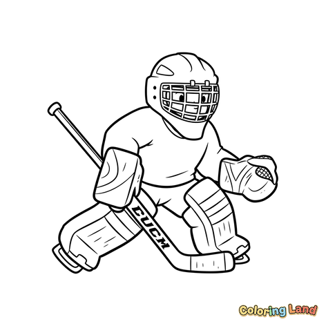 Portiere di Hockey Pronto per la Partita