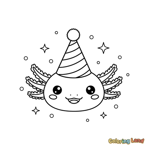 Celebração de Festa Kawaii Axolote