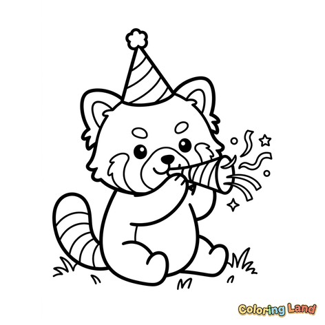 Festive Red Panda Birthday Celebration