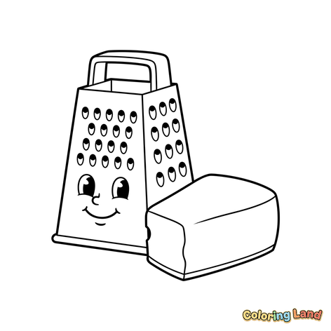 Fröhliche Käsereibe mit Käse