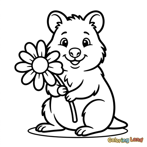 Hamster Fofo com uma Margarida