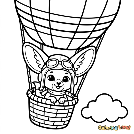 Filhote Aviador em um Balão