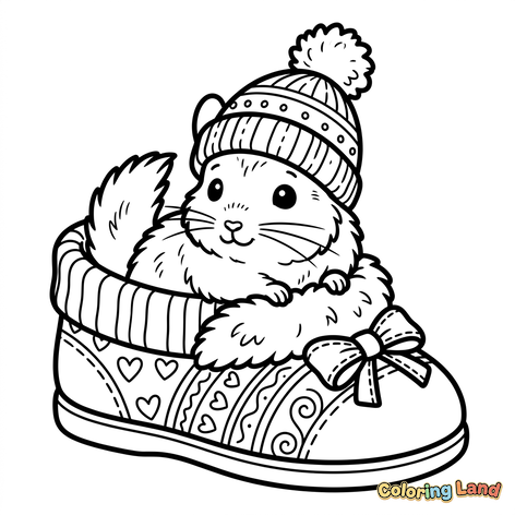 Schattige Hamster in een Winterlaars