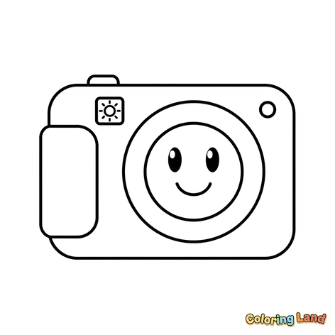 Macchina Fotografica con Faccina Felice