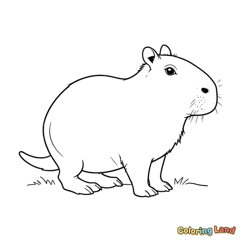 Capybara Klaar om te Kleuren