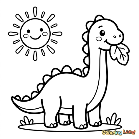 Brachiosaurus Fericit și Zi însorită