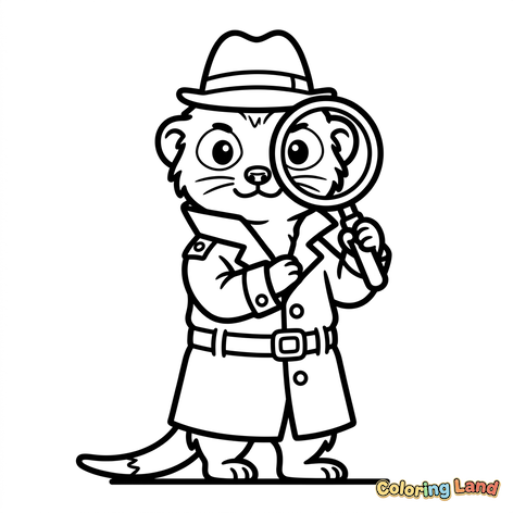 Lontra Detetive com Lupa