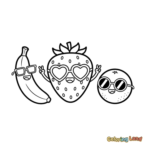 Frutas Geniales con Gafas de Sol