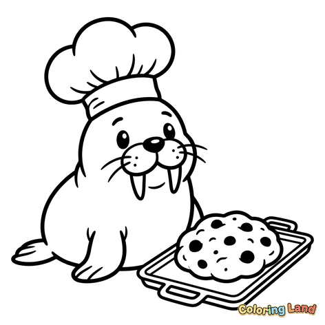 Morsa Chef com Cookies