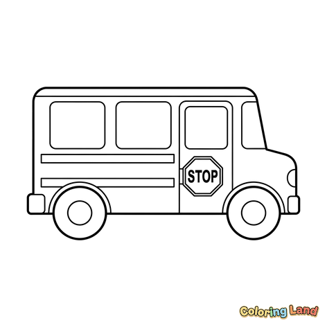 Skolebus med Stopskilt