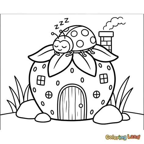 Joaninha Dormindo em Casa de Baga