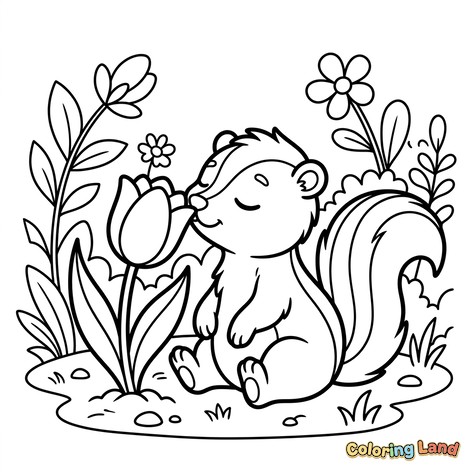 Mignon Écureuil dans un Jardin de Printemps