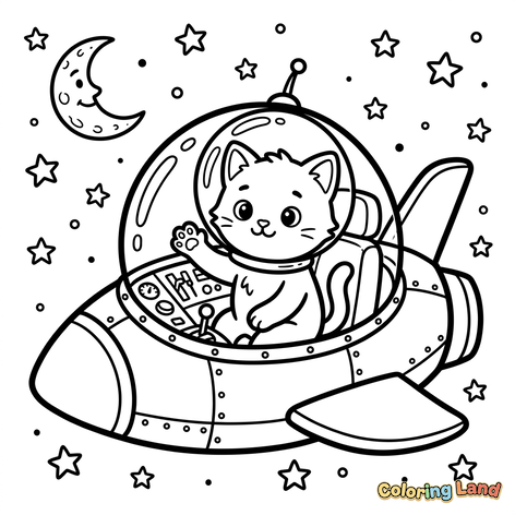 Pisoi Astronaut în Spațiu