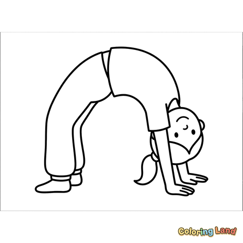 Persona Felice nella Posizione della Ruota Yoga