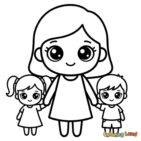 Moeder, Dochter, Zoon: Leuke Familie