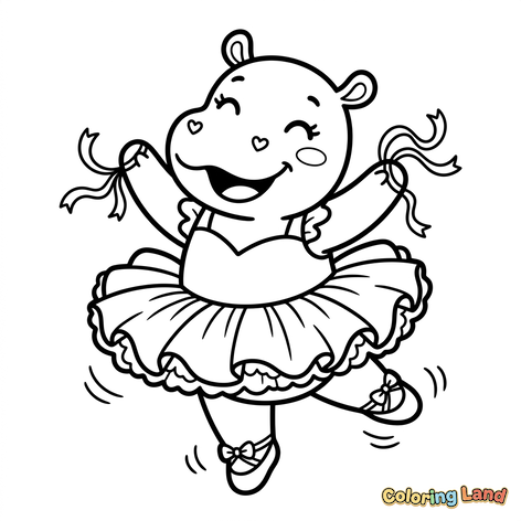 Dansende Ballerina Flodhest