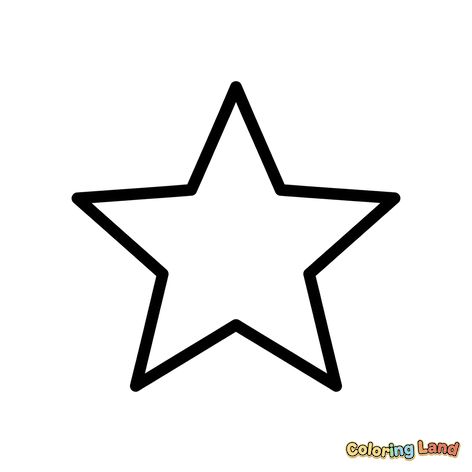 Contorno de Estrella Clásica de Cinco Puntas