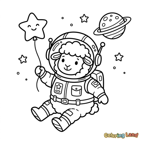 Cordeiro Astronauta no Espaço