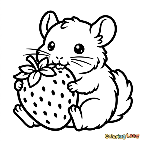 Hamster Lucu dengan Stroberi Raksasa
