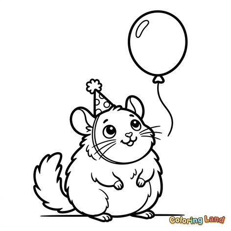 Hamster de Aniversário com Balão