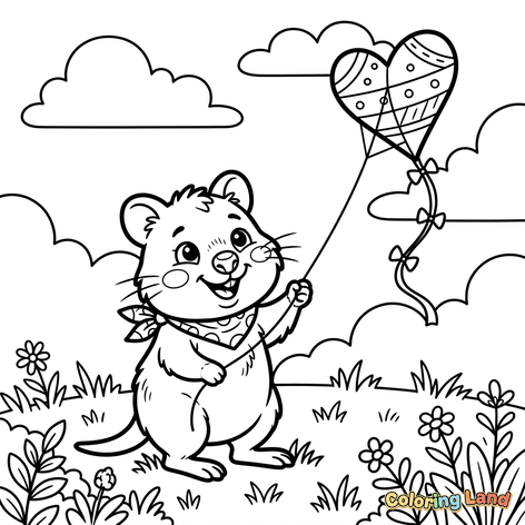 Sød Hamster med Hjerteballon