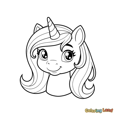 Adorable Unicorn Head