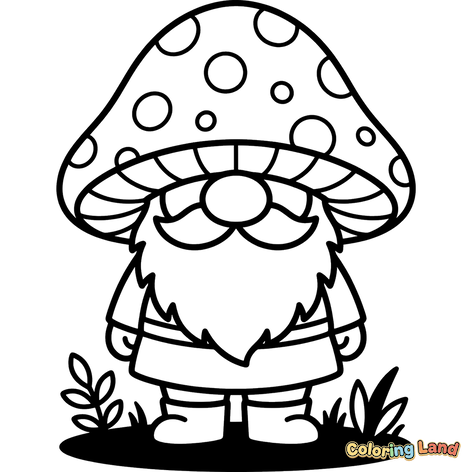 Gnome au Chapeau Champignon