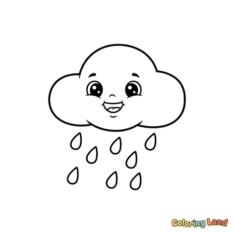 Vrolijke Wolk Regenend