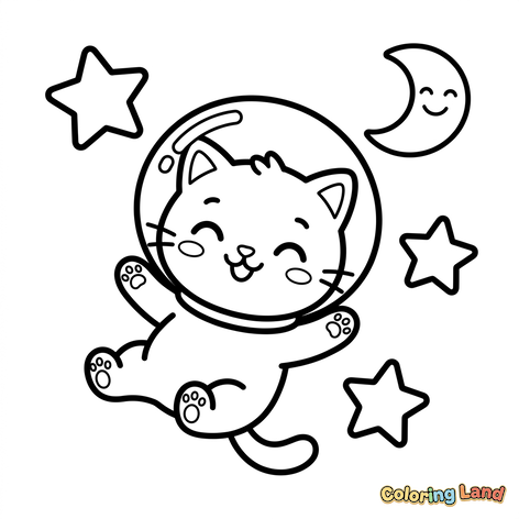 Astronaut Kitty in Space