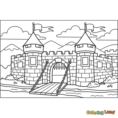 Magnifico Castello Medievale con Ponte Levatoio