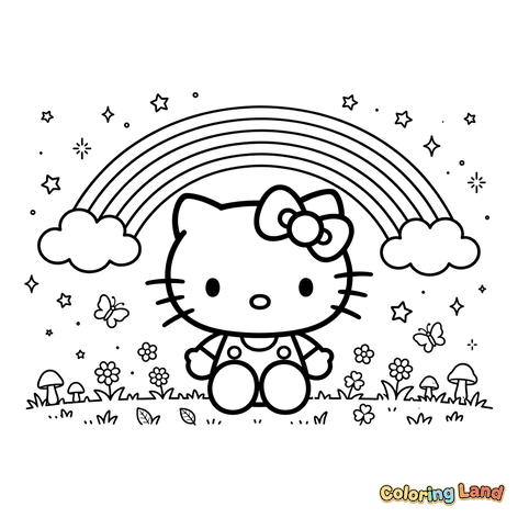 Hello Kitty en el Prado del Arcoíris