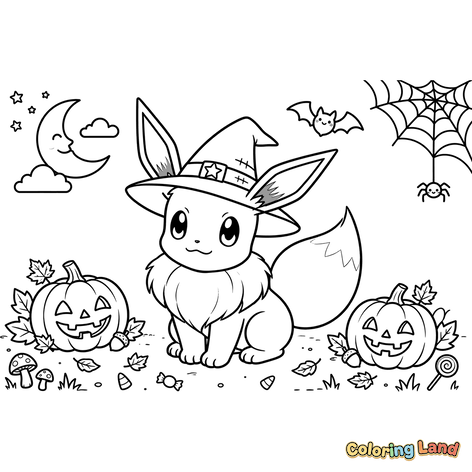 Eevee Sorcier d'Halloween