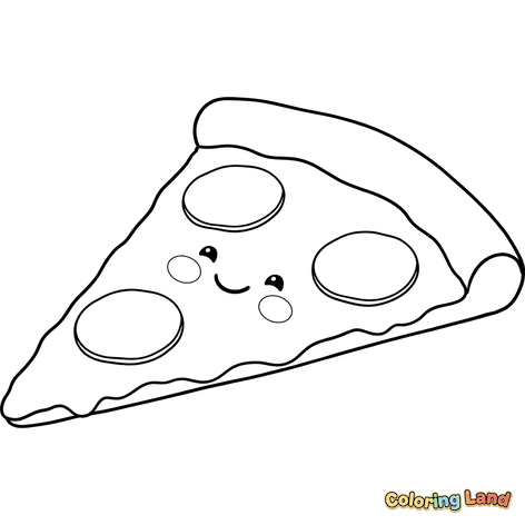 Fatia de Pizza Feliz com Pepperoni