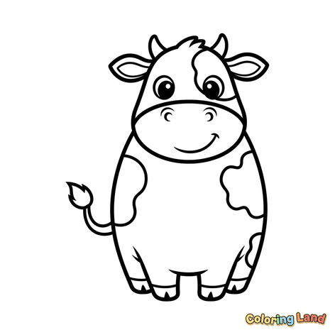 Cute Smiling Spotted Cow