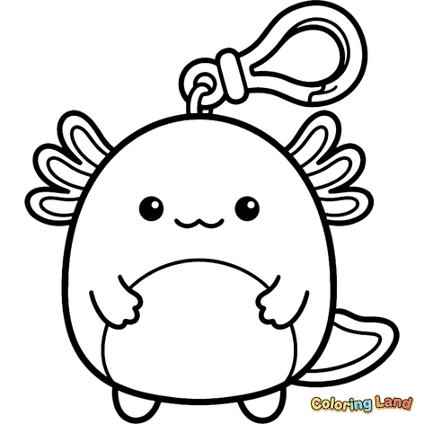 Gantungan Kunci Axolotl Lucu