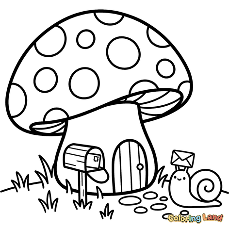 Pilzhaus und Postschnecke