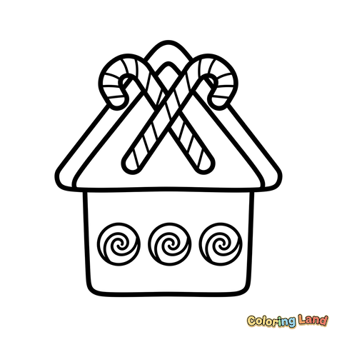 Festive Gingerbread House Candy Canes