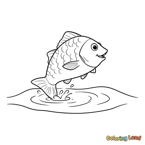 Glad Fisk Springer Ud Af Vandet