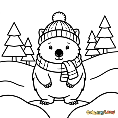 Dolce Orso Polare in Abiti Invernali